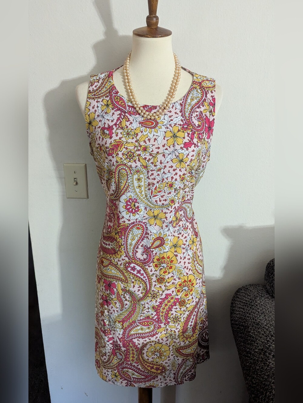 Tommy Hilfiger Paisley Floral Sleeveless Shift Dress 12